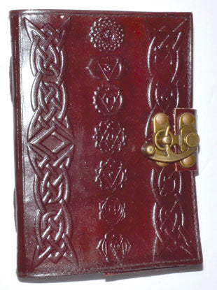 Chakra Leather Blank Book With Latch
