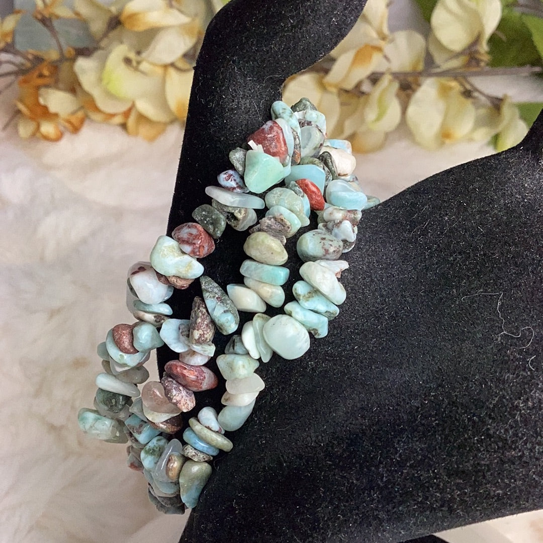 Larimar Chip Bracelets