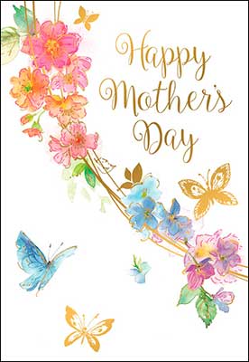 Mothers Day Card Wishing you all things bright and happy