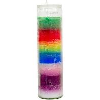 7 Day Chakra Multicolor Rainbow Candle