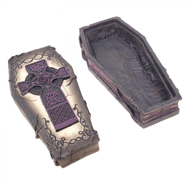 Celtic Cross Coffin Trinket Box